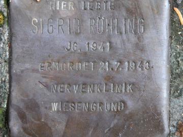 Historischer Ort, Stolperstein für Sigrid Röhling
