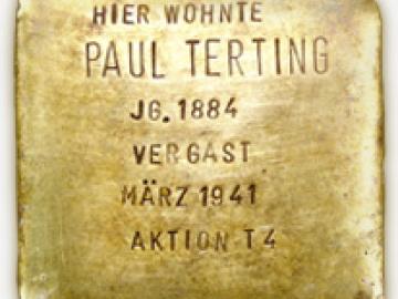 Historischer Ort: Stolperstein für Paul Terting, Stolperstein